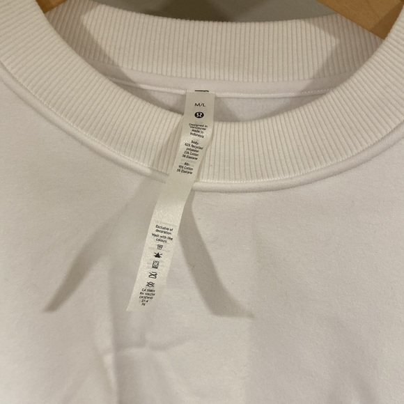 NWT lululemon thick fleece pullover M/L White - Picture 4 of 5